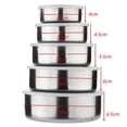 thumbnail image 2 of zanvin Stainless Steel Mixing Bowl Set with Clear Plastic Lids (5 Piece), 2 of 6
