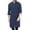 Blue, variant on Men's Casual Top for Everyday Wear Solid Stand Collar Robe with Long Sleeve Button Closure Relaxed Fit Jubba Thobe for Men