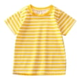 thumbnail image 1 of TZEWGL Chemise Décontractée pour Nouveau-Né à Manches Courtes Rayée Couleur Unie Col Rond pour Bébés Taille 3-4T, 1 of 7