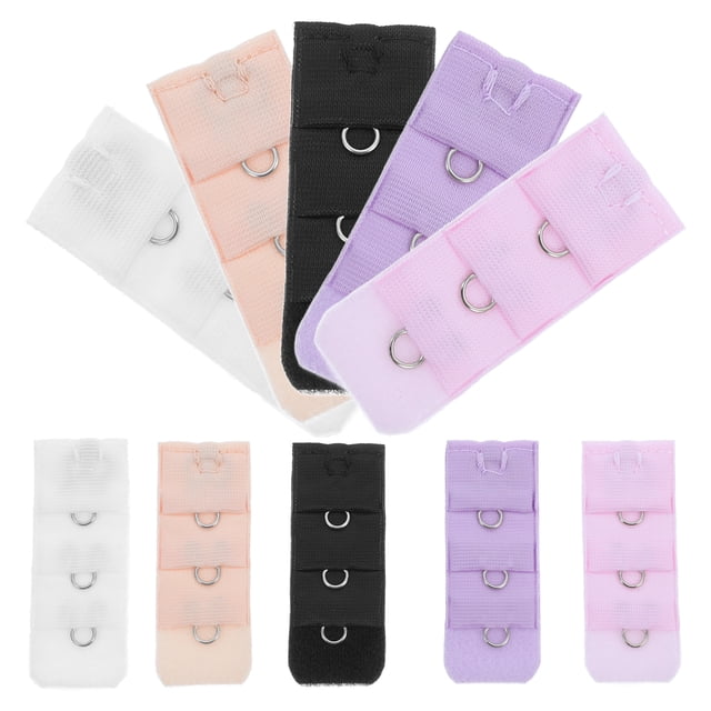 10 Pcs Rallonges de Soutien-Gorge pour Femmes Crochets d'Extension de Brassière Étroits 3 Rangées 1 Bouton Extension de sous-Vêtements (Couleur Aléatoire)