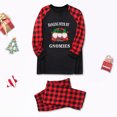 thumbnail image 2 of Penkiiy Ensembles de Pyjamas de Noël Assortis pour la Famille, Blouse Imprimée pour Hommes, Col Rond + Pantalons, Ensemble de Pyjamas Assortis pour la Famille, Noir-C, 2 of 9