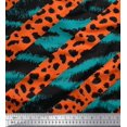 thumbnail image 1 of Soimoi Green Moss Georgette Fabric Leopard & Wild Animal Skin Decor Fabric Printed BTY 42 Inch Wide, 1 of 3