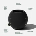 thumbnail image 3 of Veradek Strata Series Sphere Plastic-Stone Round Planter - Black, 3 of 9