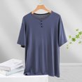 thumbnail image 2 of Erwazi Hauts de Pyjama pour Femmes Doux T-Shirt à Manches Courtes Chemises de Nuit T-Shirt à Col en V Haut de Pjs Vêtements de Nuit, 2 of 4