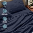 thumbnail image 4 of Bare Home Premium 1800 Collection 4-Piece Bed Sheet Set, Full, Midnight Blue, 4 of 10