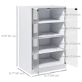 thumbnail image 3 of HOMCOM Meuble Multimédia à 5 Niveaux avec Tablettes Réglables à 3 Niveaux Blanc, 3 of 10