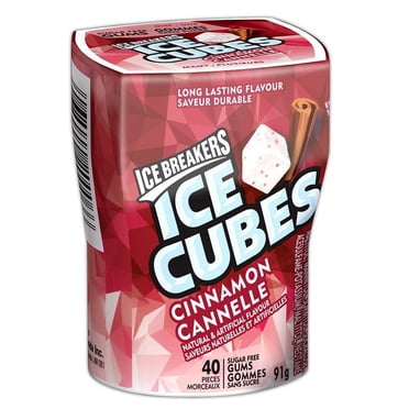 ICE BREAKERS ICE CUBES Cinnamon Sugar Free Gum, 40 pieces