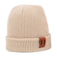 thumbnail image 1 of Winter Hat Children Adult Cap Thick Knitted Elastic Windproof Cozy Cold Resistant Solid Color Regular Fit Outdoor Beanie, 1 of 10