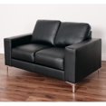 thumbnail image 3 of Causeuse en cuir reconstitué Cory de CorLiving en noir, 3 of 5