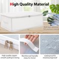 thumbnail image 4 of Graflsoa Foldable Translucent Storage Box for Clothes, Toys, and Bedding - Space-Saving Design, Double-Sided Zipper, Reinforced Handle, Waterproof PP Material (White, 6.8L, 30x19x12cm), 4 of 6