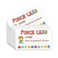 thumbnail image 1 of 50 PCS Punch Cards, 4 Designs Incentive Reward Card Student Awards Loyalty Cards for Business, Classroom, Kids Behavior, Students, Teachers, 1 of 2