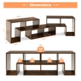 thumbnail image 3 of Costway Meuble Télé 3 Pcs Centre de Divertissement Moderne Bibliothèque de Rangement Brun, 3 of 10