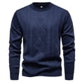 thumbnail image 1 of LIaqionyy Big and Tall Sweater for Mens Crew Neck Knit Pullover Long Sleeve Warm Tops Fall Winter Sweaters, 1 of 4