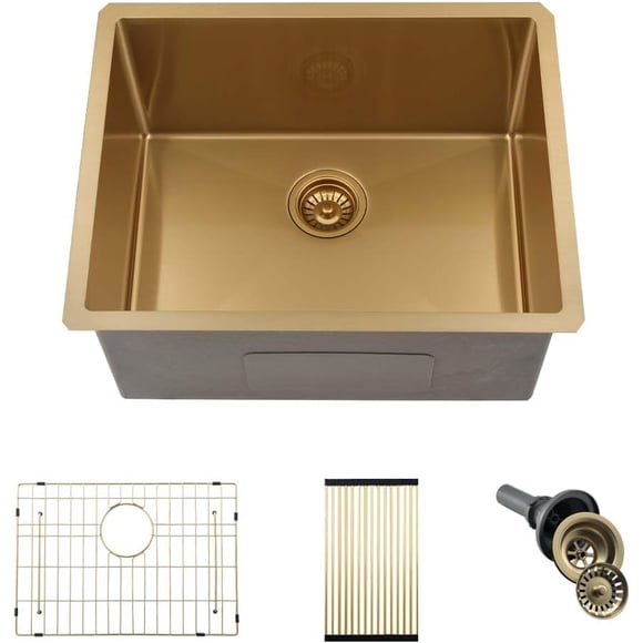 Stainless Steel Undermount Utility Sink- Deep Undermount Stainless Steel Laundry Sink Undermount Kitchen Sink Gauge Single Bowl Laundry Room Sink Outdoor Sink