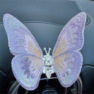 Birdeem Butterfly Car Accessories Cute Car Accessories Car Vent Clips Car Decorations for Girls Car Vent Accessories Moving Embroidered Butterflys Car Butterflys Decoration Car Decoration Ornaments Ca