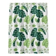thumbnail image 2 of Waterproof Shower Curtain Bathroom Set Polyester Fabric with Grommets Non Slip Liner Thick Textured Modern Monstera Leaf Tropical Pattern Decor for Bathtub and Stall Water Resistant Washable Curtains, 2 of 6