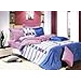 thumbnail image 3 of Le Vele LE455T Ensemble de Draps Housse de Couette Format Simple, Jean, 3 of 3