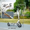 thumbnail image 2 of Qaba Trottinette pour Enfants de 6 à 12 Ans avec Hauteur Réglable, Frein d'Aile Arrière, Grande Roue de 200 mm, Conception Pliable, Blanc, 2 of 7