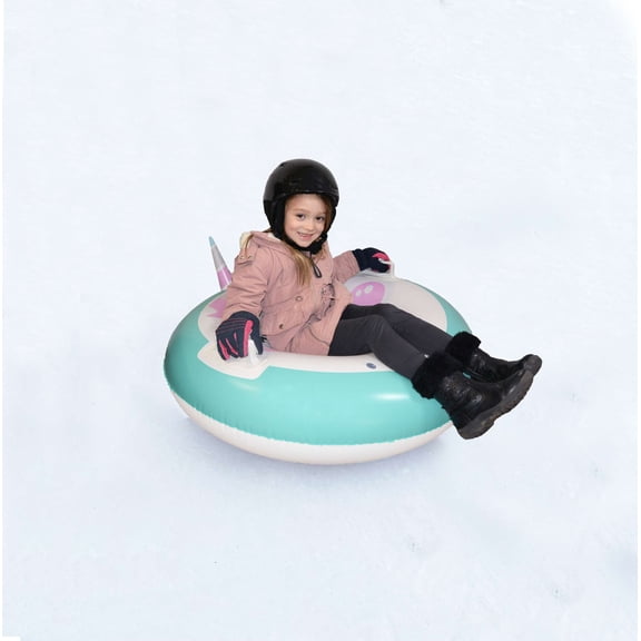 Pathfinder tube à neige licorne gonflable, multicolore 39 po, pour les âges 3 – 12 ans