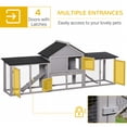 thumbnail image 3 of CoSoTower Large Rabbit Hutch Wood Bunny Cage Outdoor Guinea Pig House with Double Runs Slide Out Tray Ramps, 3 of 7