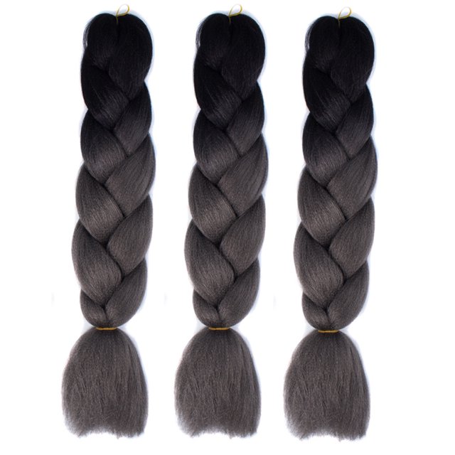EGNMCR Perruques Cheveux Humains 1 Pce Nouvelle Mode Femmes Dégradé Longue Tresse Ondulée Perruques de Fête L Perruque