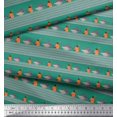 thumbnail image 3 of Soimoi Poly Georgette Fabric Stripe & Shark Fish Kids Printed Fabric 1 Yard 52 Inch Wide, 3 of 3