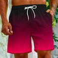thumbnail image 4 of FAIWAD Mens Summer Gradient Shorts Casual Classic Short Pants Elastic Waist Drawstring Comfort Beach Shorts, 4 of 9