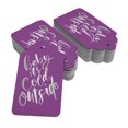 thumbnail image 2 of Inkdotpot 100 Pack Baby It's Cold Outside Baby Shower Favor Paper Tags Craft Real Silver Foil Hang Tag, 2 of 6