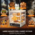 thumbnail image 4 of WeChef Chauffe-Pizza Commercial de Comptoir 20 Pouces à 3 Niveaux avec Éclairage LED Réglable Présentoir en Acier Inoxydable pour Buffet Restaurant Présentoir à Pizza, 4 of 9