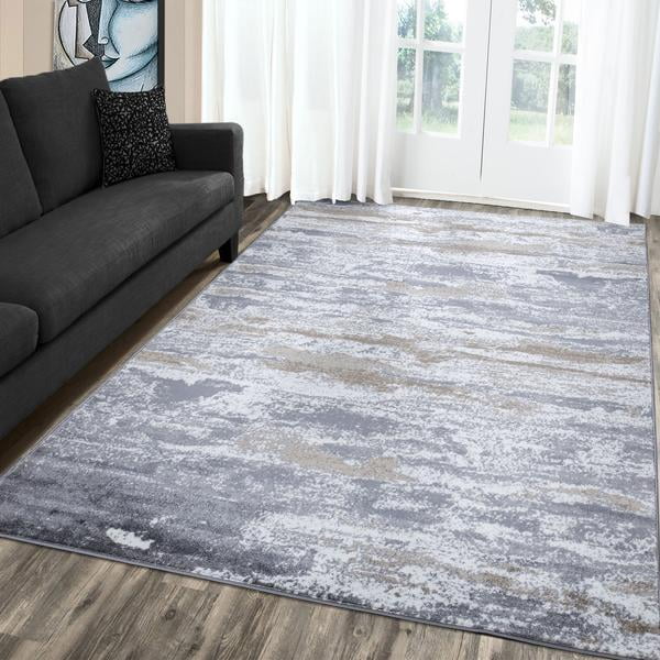 A2Z Monaco 1944 Abstract Faded Contemporary Soft Large Office Area Rug Tapis (5x7 7x9 8x10)