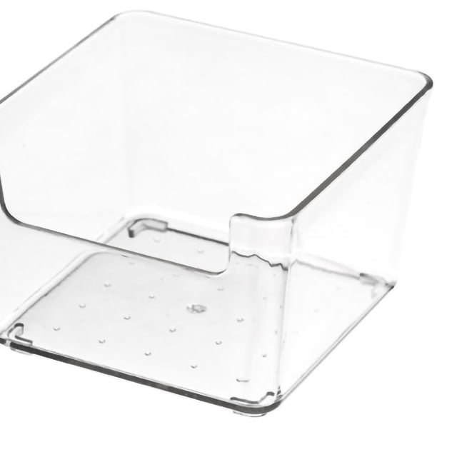 Drawer Storage Divid Box Transparent Plastic Tray, Stackable Storage Organizer for Bedroom Bathroom Office Use