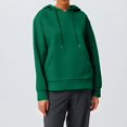 thumbnail image 1 of IMENGL Hoodies trendy knit drawstring pullover, Green 3XL, Size M-3XL, 1 of 7