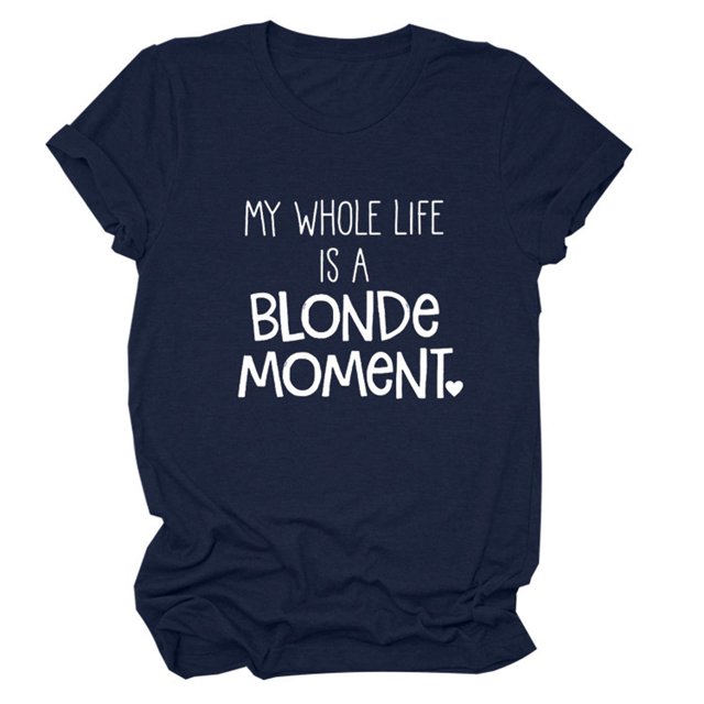 Hauts d'Été Grande Taille pour Femmes Hauts d'Été pour Femmes T-Shirt à Manches Courtes Col Rond Imprimé Lettre Blouse Basique Décontractée T-Shirt Col en V Femmes en Liquidation