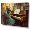 thumbnail image 2 of Designart art Mural d'Animal Chèvre, Chèvre Musicale I, Grande Déco Murale Chèvre, Toile Moderne Turquoise, 44x34 Pouces, 2 of 5