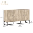 thumbnail image 3 of HOMCOM Sideboard Buffet Cabinet, Coffee Bar Cabinet, Oak, 3 of 10