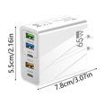 thumbnail image 2 of 3.1A Type C PD+3USB Multi Port Travel Charger 65W Fast Charging Automatic Recognition, 2 of 4