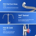 thumbnail image 4 of APPASO Brushed Nickel Kitchen Faucet with Pull Down Sprayer, Stainless Steel Single Handle High Arc Kitchen Sink Faucet, 2-Function Stream and Spray Modes, 4 of 16