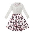 thumbnail image 1 of Robe Fille Dentelle Perle Fleur de Prunier Élégante Robe Princesse 12 Ans, 1 of 7
