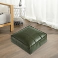 thumbnail image 4 of Housse de Pouf Ottomane Polyvalente en Similicuir 17,7 Pouces Carrée Non Rembourrée Coussin de Sol Rangement Repose-Pieds pour Usage Intérieur Extérieur Bricolage Remplissable Housse de Coussin de Siège en Cuir Sans Bourre Incluse, 4 of 7