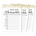 thumbnail image 1 of Inkdotpot 50-Pack Wedding Word Scramble Bridal ShowerGameCards Gold ConfettiParty Wedding Supplies, 1 of 7