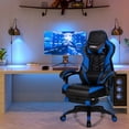 thumbnail image 3 of Gymax Office Computer Desk Chair Gaming Chair Adjustable Swivel w/Footrest Blue, 3 of 10