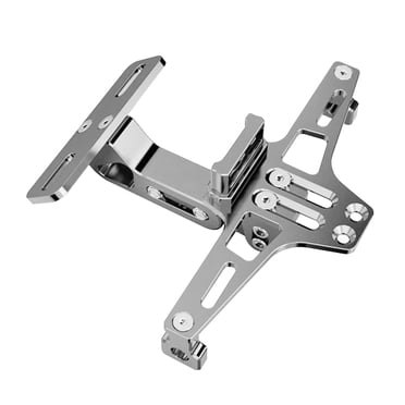Amdohai Motorcycle License Plate Bracket with LED Lights Licence Plate Holder Aluminum Alloy Universal Blue