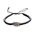 thumbnail image 3 of 1 Set Braided Bracelets Handcrafted Comfortable Exquisite String Chain Bracelet Exotic Teen Girls Fashion Accessory for Daily Dress Black Silver, 3 of 8