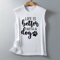thumbnail image 4 of Hauts Sans Manches pour Femmes Mode Décontractée Femmes Sans Manches Imprimé Dames Col Rond Hauts Gilet T-Shirt, 4 of 9