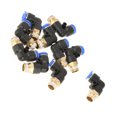 thumbnail image 4 of 10pcs Coude Pneumatique Raccords Rapides Adaptateur de Raccords d'Air 8mm de Diamètre G1/4 Ensemble, 4 of 14