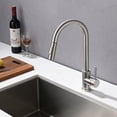 thumbnail image 2 of APPASO Brushed Nickel Kitchen Faucet with Pull Down Sprayer, Stainless Steel Single Handle High Arc Kitchen Sink Faucet, 2-Function Stream and Spray Modes, 2 of 16