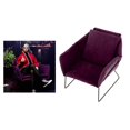 thumbnail image 4 of Miniature Canapé de Maison de Poupée Fauteuil Meubles de Maison de Poupée Canapé 1/6 Violet, 4 of 9