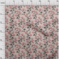 thumbnail image 3 of oneOone Tissu Popeline de Coton Rouge Clair Floral Rétro Matériel de Robe Tissu Imprimé Tissu au Mètre 42 Pouces de Large, 3 of 5