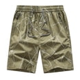 thumbnail image 2 of Pisexur Half Shorts Pants Fashion Men's Pocket Zipper Buttons Print Leisure Time Tooling Short Pants, 2 of 3