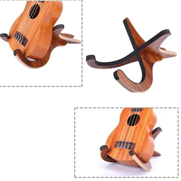 Support de Ukulélé Support en Bois Pliant Support Portable pour Mandolines et Violons